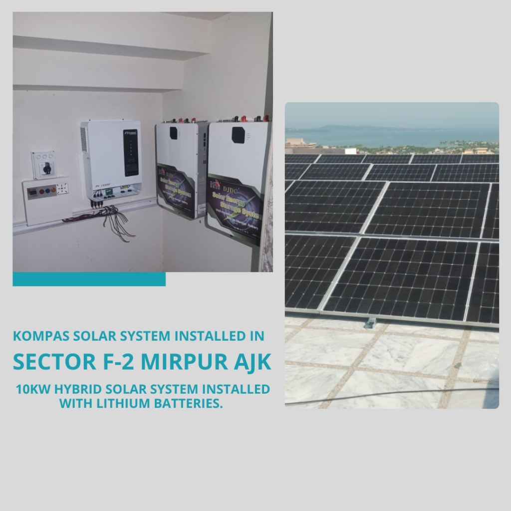Certainly! Here's a description for a 10KW solar system installation in Sector F-2, Mirpur, Azad Jammu and Kashmir (AJK): In Sector F-2, Mirpur, AJK, our 10KW solar system installation is your gateway to a sustainable, eco-friendly, and cost-effective energy solution. Join the solar revolution and take the first step towards energy independence and environmental responsibility. Contact us today to learn more about how you can benefit from this exceptional solar power system. This description highlights the benefits of a 10KW solar system installation in Sector F-2, Mirpur, AJK, and encourages potential customers to consider the advantages of solar energy.