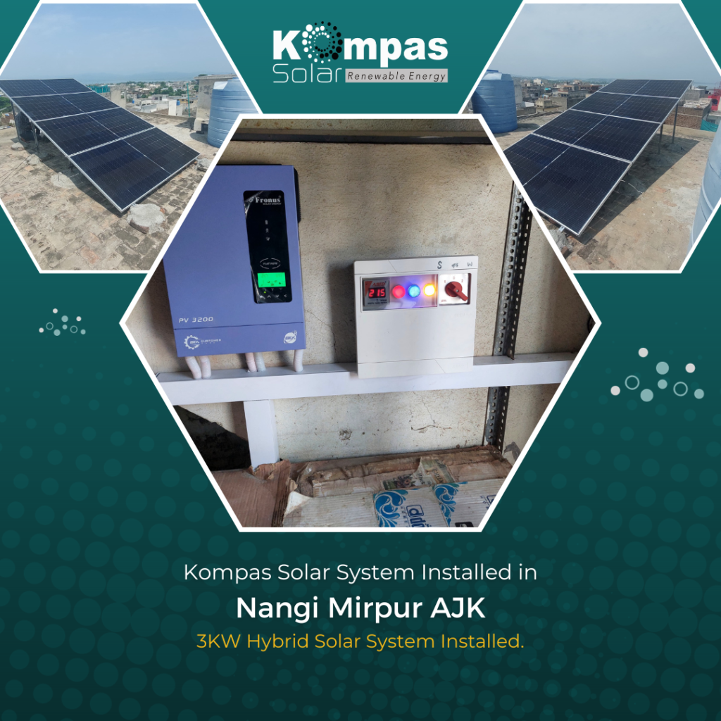 Embracing a sustainable future with a 3KW Hybrid Solar System in Nangi Mirpur, AJK. Harnessing the power of the sun for a greener tomorrow. ☀️🌿 #SolarEnergy #RenewablePower #GreenTech